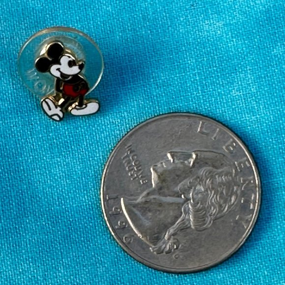 circa 80s 90s Iconic Disney Mickey Mouse Tie Tack Pin Made in Taiwan - Picture 2 of 5